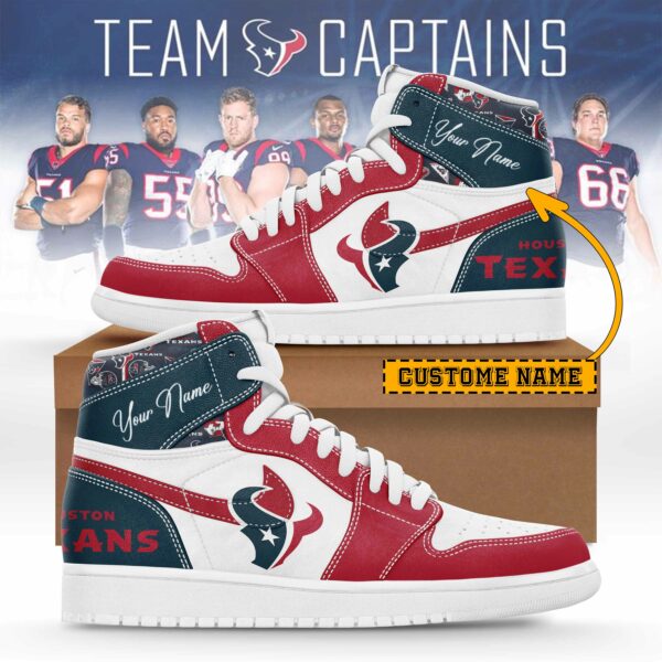 LIMITED EDITION - NEW CUSTOMIZED NFL15 HTT HOUSTON TEXANS AIR JORDAN SNEAKERS