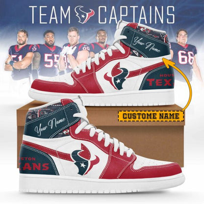 LIMITED EDITION - NEW CUSTOMIZED NFL15 HTT HOUSTON TEXANS AIR JORDAN SNEAKERS