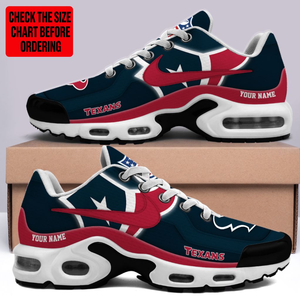 LIMITED EDITION - NEW CUSTOMIZED NFL15 HTT HOUSTON TEXANS AIR MAX PLUS SNEAKERS