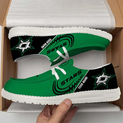 [SUPER SALE] NEW CUSTOMIZED NHL15 DLS DALLAS STARS PREMIUM LOAFER SHOES