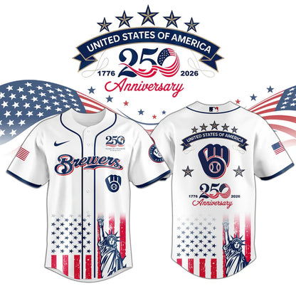 LIMITED EDITION - NEW CUSTOMIZED MLB15 MBS MILWAUKEE BREWERS BASEBALL JERSEY