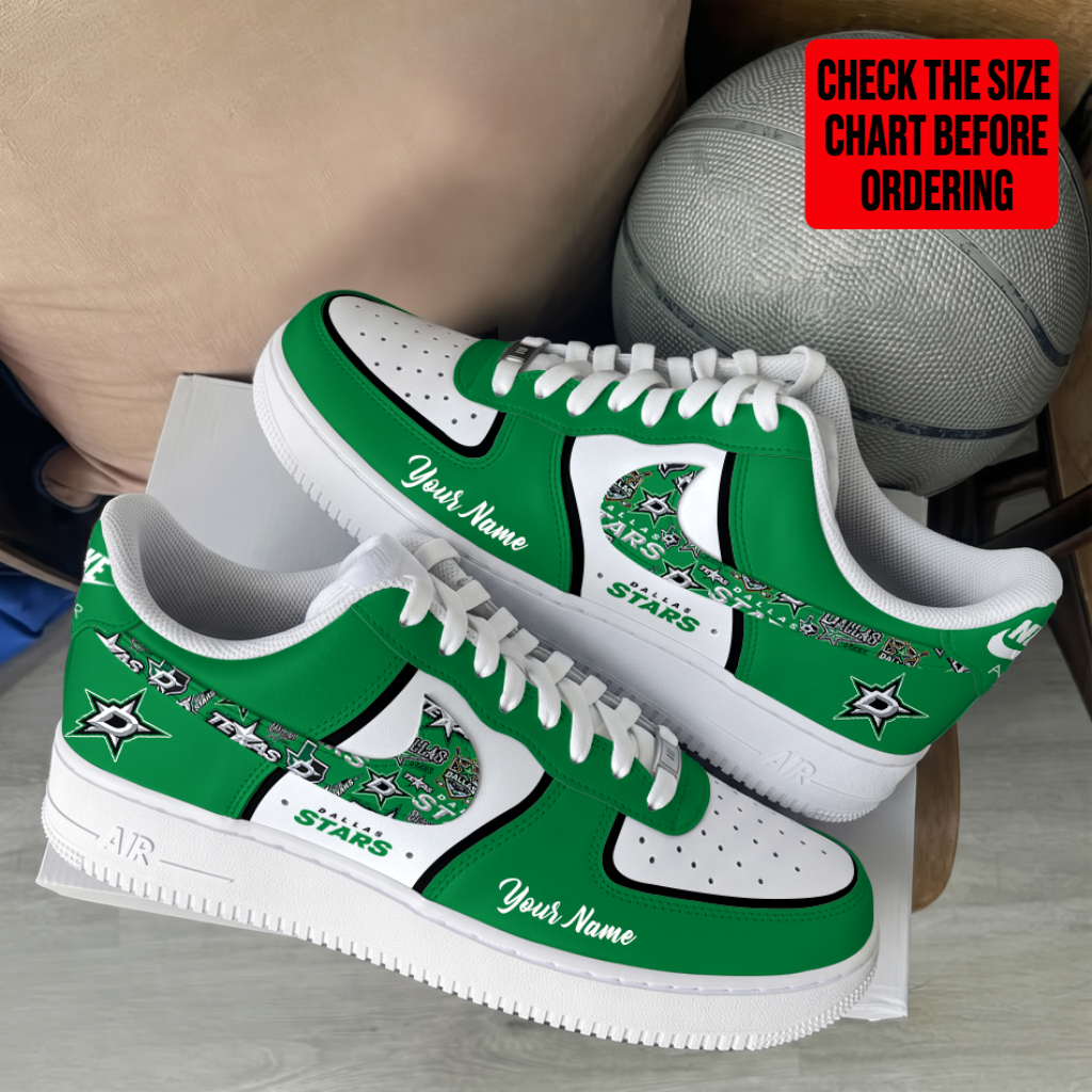 LIMITED EDITION - NEW CUSTOMIZED NHL15 DLS DALLAS STARS AF1 SHOES
