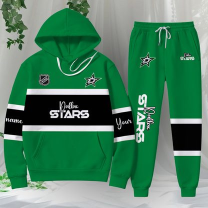 LIMITED EDITION - NEW CUSTOMIZED NHL15 DLS DALLAS STARS HOODIE & SWEATPANTS SET