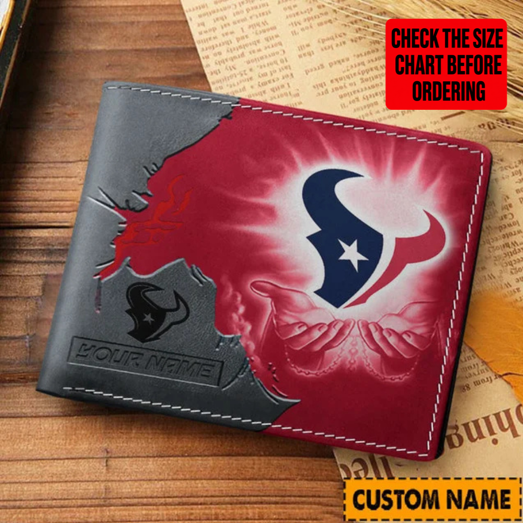 LIMITED EDITION - NEW CUSTOMIZED NFL15 HTT HOUSTON TEXANS LEATHER WALLET