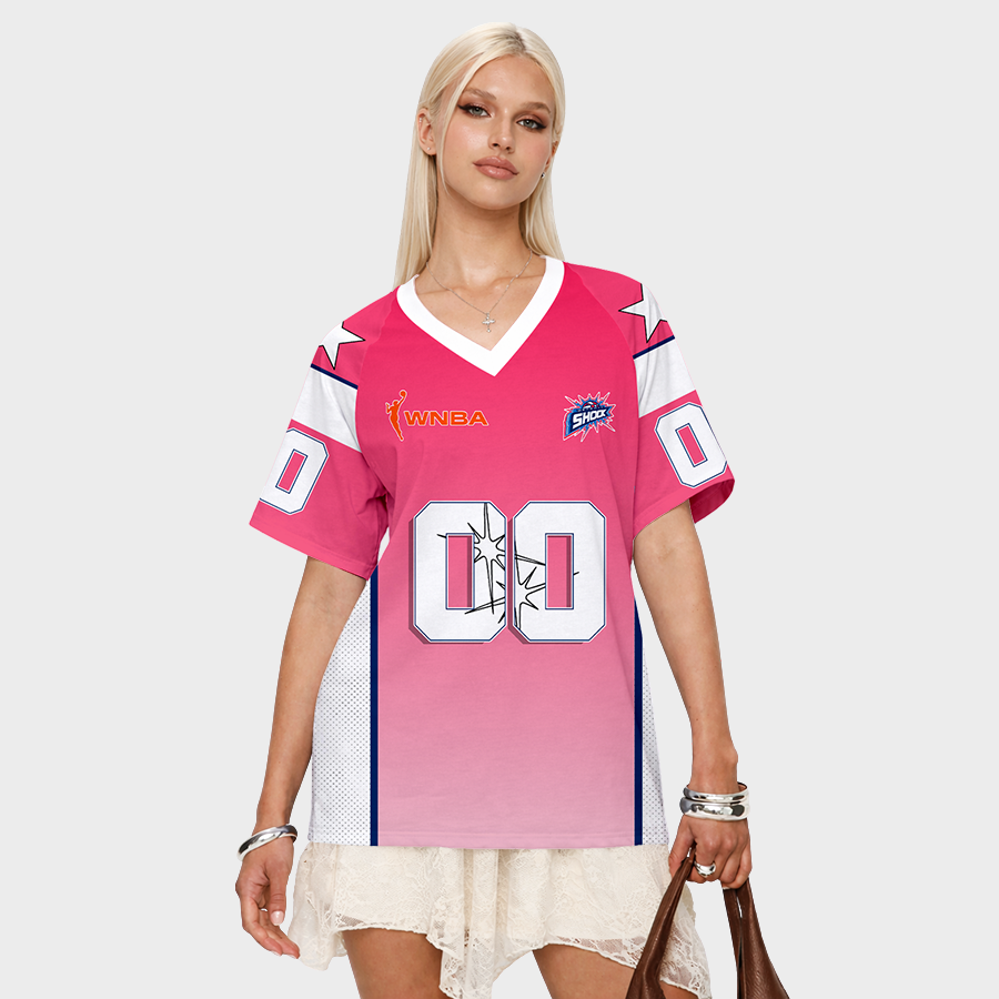 LIMITED EDITION - NEW CUSTOMIZED WNBA15 DTS DE SHOCK V-NECK BASKETBALL JERSEY