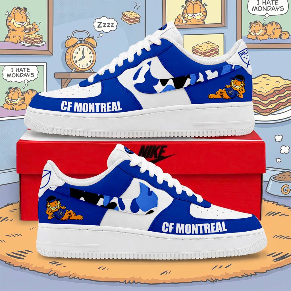 FINAL SALE - NEW CUSTOMIZED MLS15 CFM MONTRÉAL x GARFIELD AF1 SNEAKERS