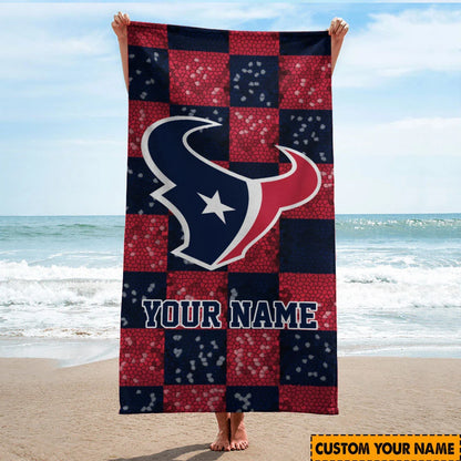 LIMITED EDITION - NEW CUSTOMIZED NFL15 HTT HOUSTON TEXANS BEACH TOWEL