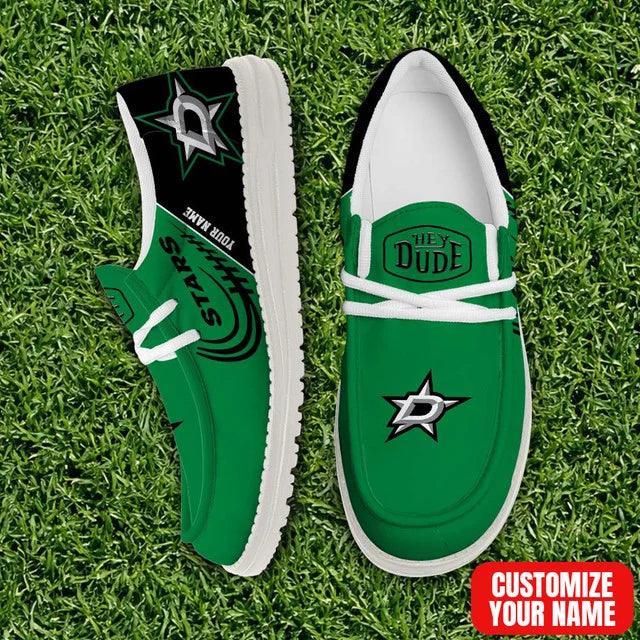 [SUPER SALE] NEW CUSTOMIZED NHL15 DLS DALLAS STARS PREMIUM LOAFER SHOES