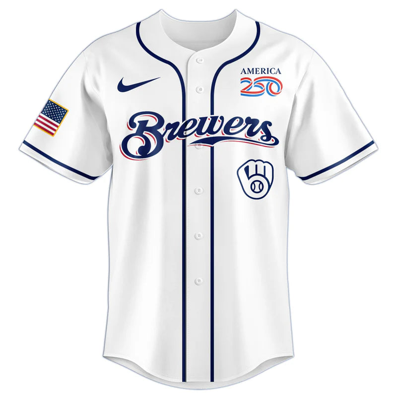 LIMITED EDITION - NEW CUSTOMIZED MLB15 MBS MILWAUKEE BREWERS BASEBALL JERSEY