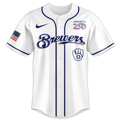 LIMITED EDITION - NEW CUSTOMIZED MLB15 MBS MILWAUKEE BREWERS BASEBALL JERSEY