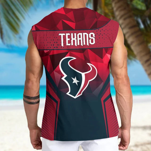 LIMITED EDITION - NEW CUSTOMIZED NFL15 HTT HOUSTON TEXANS MEN'S GYM SHIRT