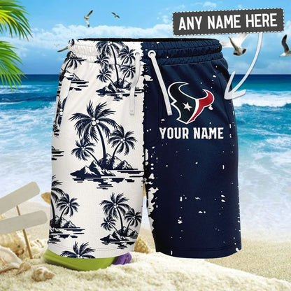 LIMITED EDITION - NEW CUSTOMIZED NFL15 HTT HOUSTON TEXANS UNISEX HAWAIIAN SHIRT & SHORTS SET
