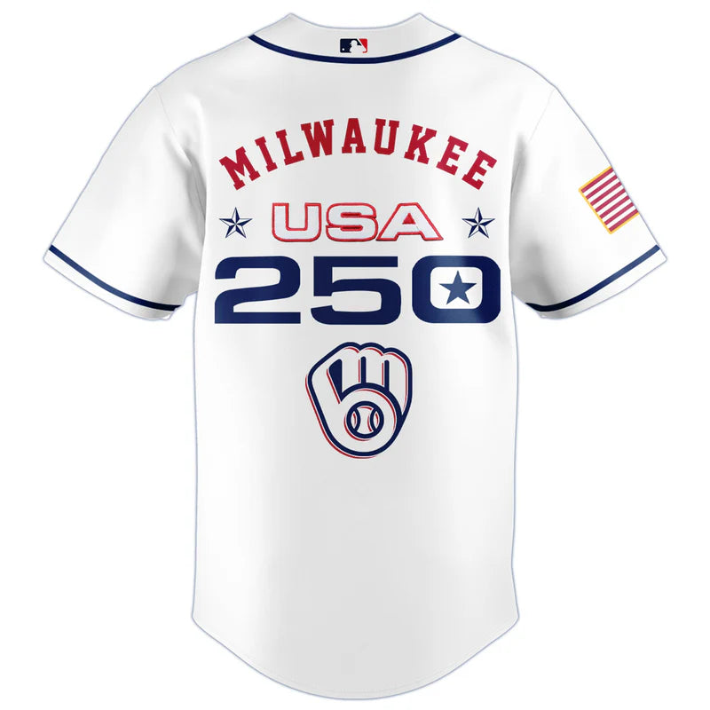 LIMITED EDITION - NEW CUSTOMIZED MLB15 MBS MILWAUKEE BREWERS BASEBALL JERSEY
