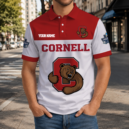 EXCLUSIVE EDITION - NEW CUSTOMIZED NCAA MFF16 CBR CORNELL BIG RED POLO SHIRT, ZIP POLO SHIRT & T-SHIRTS