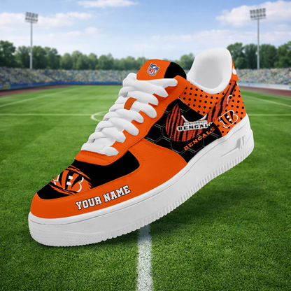 LIMITED EDITION - NEW CUSTOMIZED NFL16 CCB CINCINNATI BENGALS AF1 SNEAKERS
