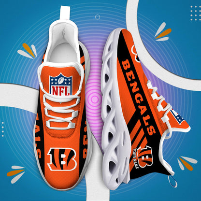 LIMITED EDITION - NEW CUSTOMIZED NFL16 CCB CINCINNATI BENGALS UNISEX MAX SOUL SHOES