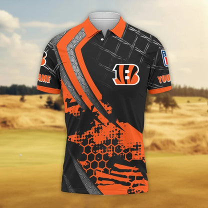 LIMITED EDITION - NEW CUSTOMIZED NFL16 CCB CINCINNATI BENGALS POLO SHIRT