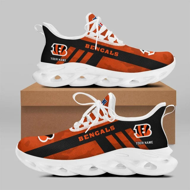 LIMITED EDITION - NEW CUSTOMIZED NFL16 CCB CINCINNATI BENGALS UNISEX MAX SOUL SHOES