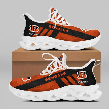 LIMITED EDITION - NEW CUSTOMIZED NFL16 CCB CINCINNATI BENGALS UNISEX MAX SOUL SHOES