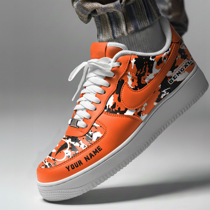 LIMITED EDITION - NEW CUSTOMIZED NFL16 CCB CINCINNATI BENGALS AF1 SNEAKERS
