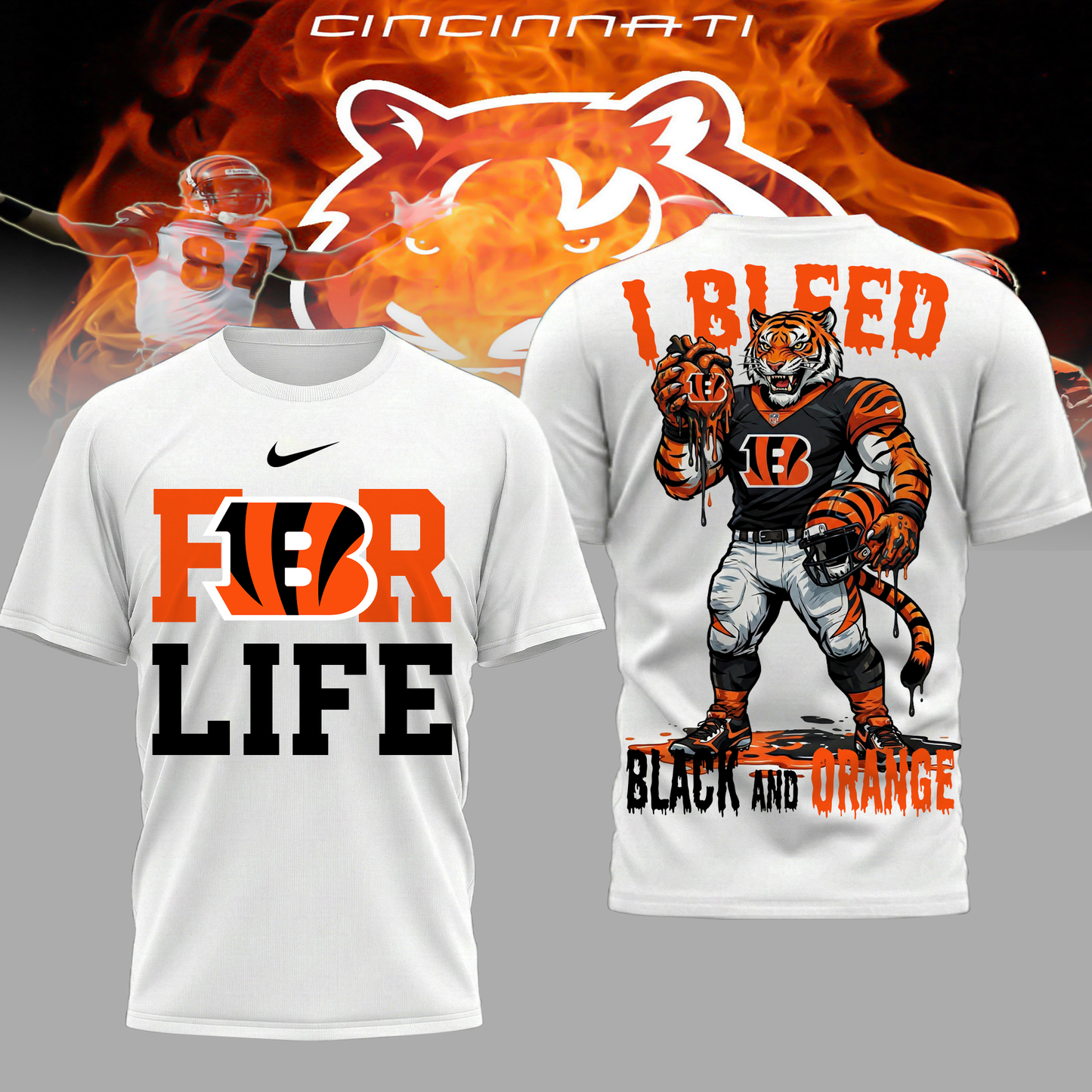 LIMITED EDITION - NEW CUSTOMIZED NFL16 CCB CC BENGALS UNISEX T-SHIRT, POLO & HOODIE