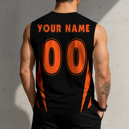 LIMITED EDITION - NEW CUSTOMIZED NFL16 CCB CINCINNATI BENGALS MEN'S GYM SHIRT