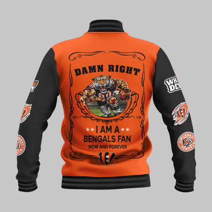 LIMITED EDITION - NEW CUSTOMIZED NFL16 CCB CINCINNATI BENGALS BASEBALL JACKET