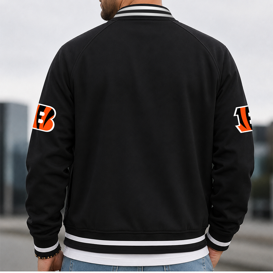 [SPECIAL OFFER] NEW CUSTOMIZED NFL16 CCB CINCINNATI BENGALS MEN'S CASUAL JACKET