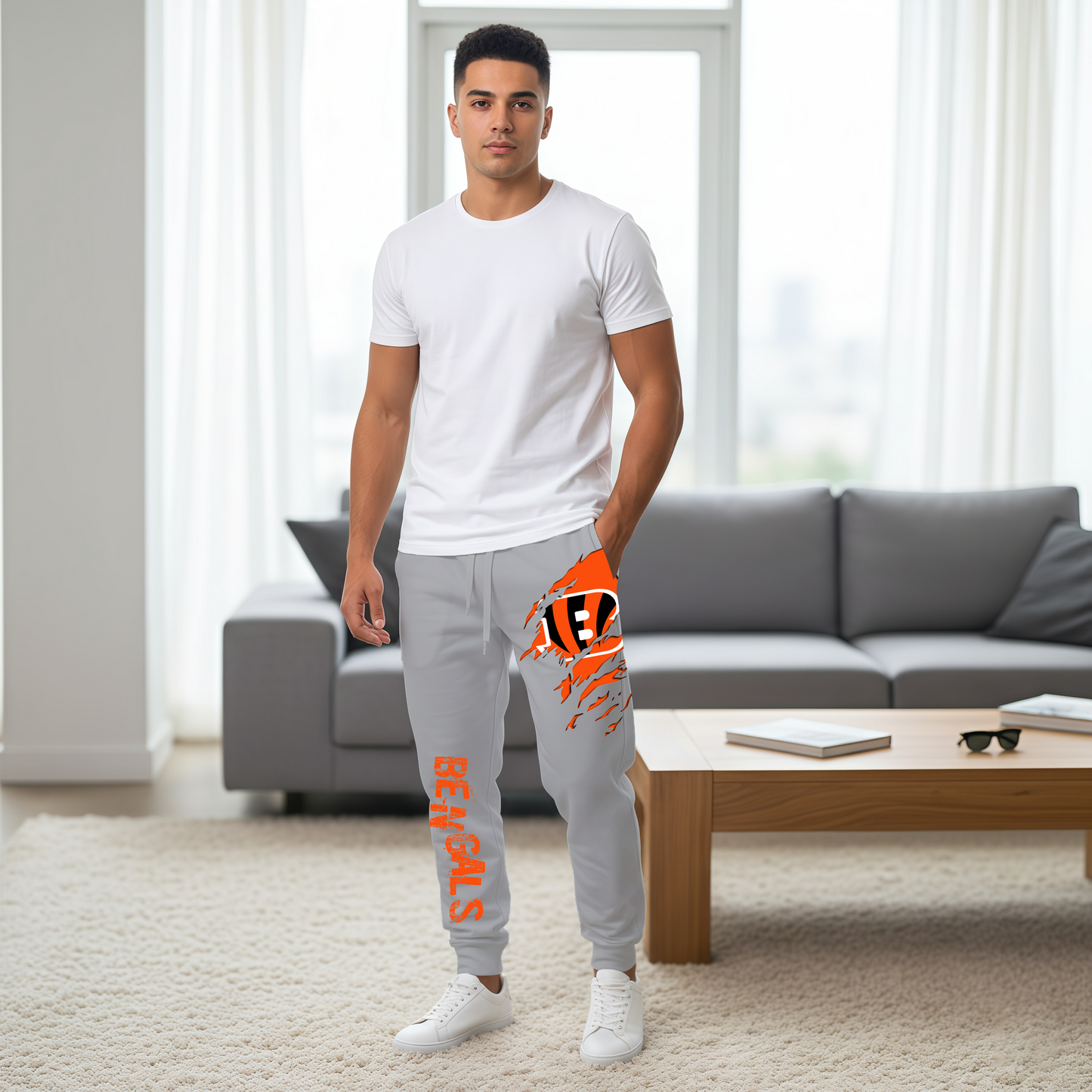 LIMITED EDITION - NEW PERSONALIZED NFL16 CCB CINCINNATI BENGALS JOGGERS