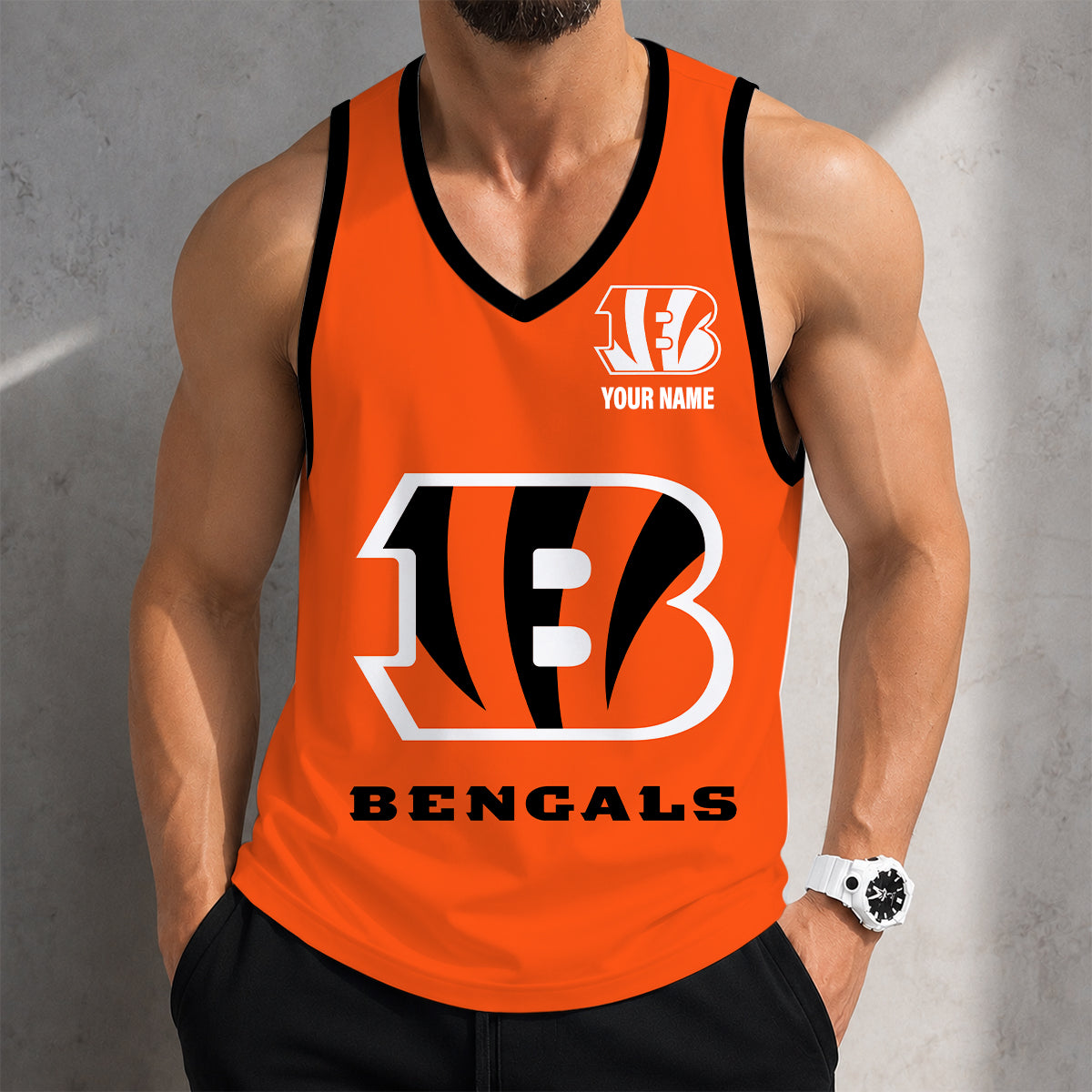 LIMITED EDITION - NEW CUSTOMIZED NFL16 CCB CINCINNATI BENGALS TANK TOP