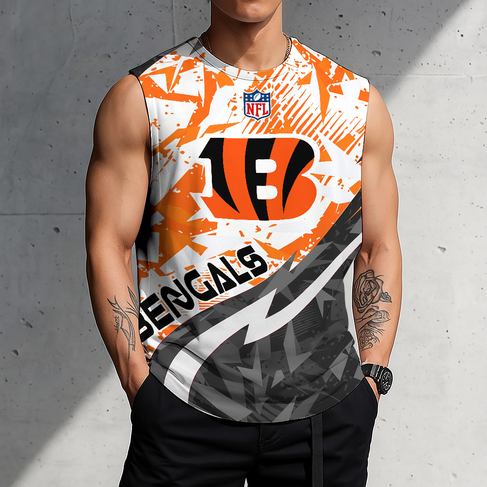 LIMITED EDITION - NEW CUSTOMIZED NFL16 CCB CINCINNATI BENGALS MEN'S GYM SHIRT