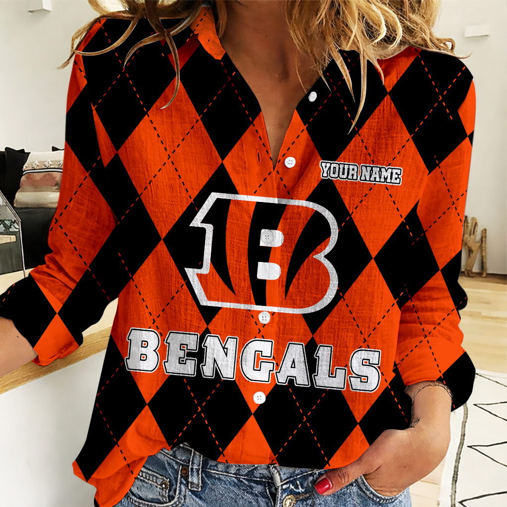 LIMITED EDITION - NEW CUSTOMIZED NFL16 CCB CINCINNATI BENGALS WOMEN CASUAL SHIRT FOR FAN