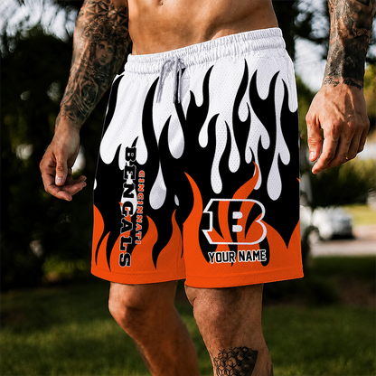[SPECIAL OFFER] NEW CUSTOMIZED NFL16 CCB CINCINNATI BENGALS SHORT PANTS