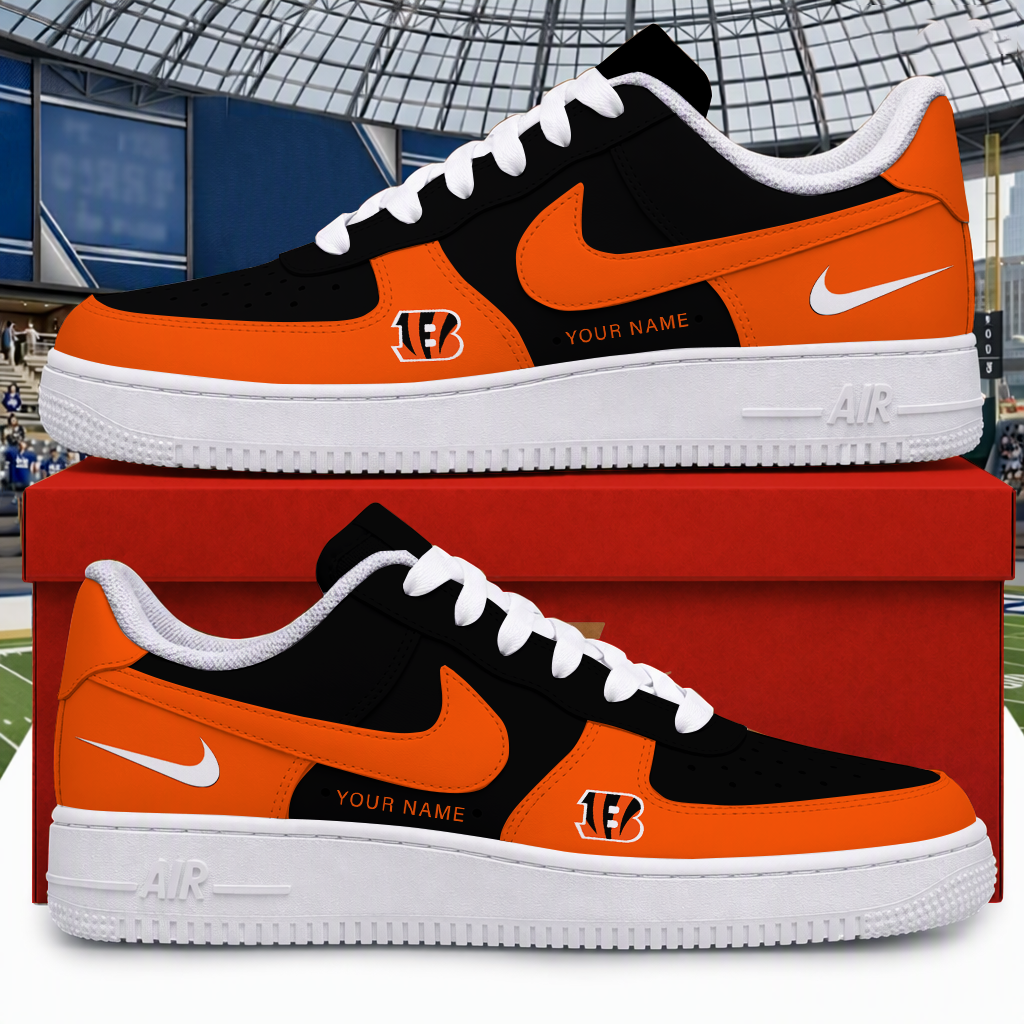 [SPECIAL OFFER] NEW CUSTOMIZED NFL16 CCB CINCINNATI BENGALS AF1 SHOES