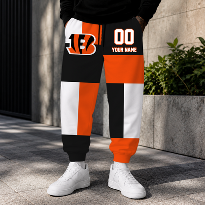LIMITED EDITION - NEW CUSTOMIZED NFL16 CCB CINCINNATI BENGALS SWEATPANTS