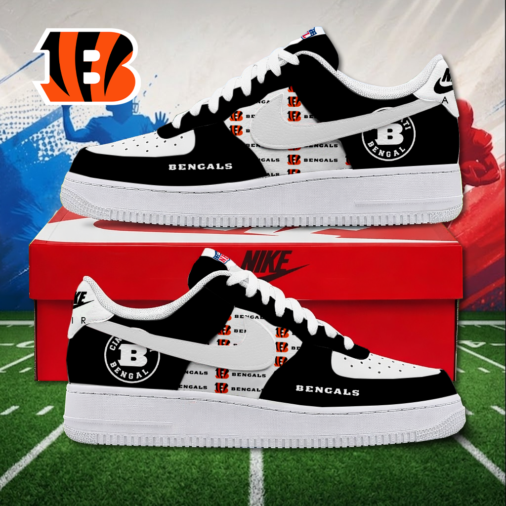 MEGA SALE - NEW CUSTOMIZED NFL16 CCB CINCINNATI BENGALS AF1 SNEAKERS