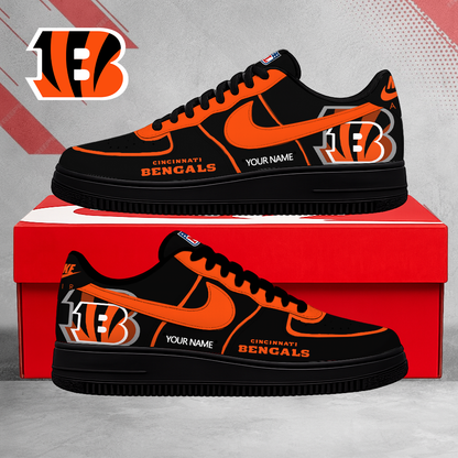 SPECIAL EDITION - NEW CUSTOMIZED NFL16 CCB CINCINNATI BENGALS AF1 SHOES