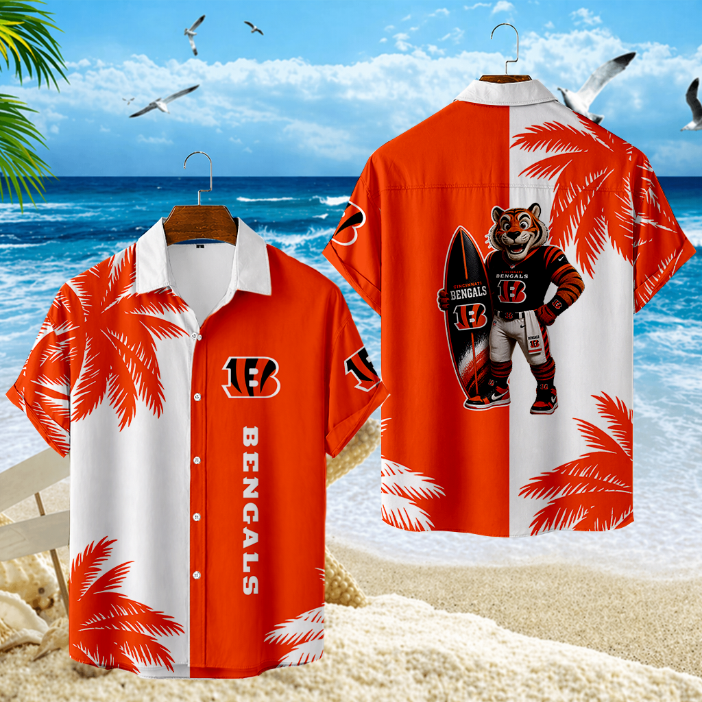 LIMITED EDITION - NEW CUSTOMIZED NFL16 CCB CINCINNATI BENGALS UNISEX HAWAIIAN SHIRT
