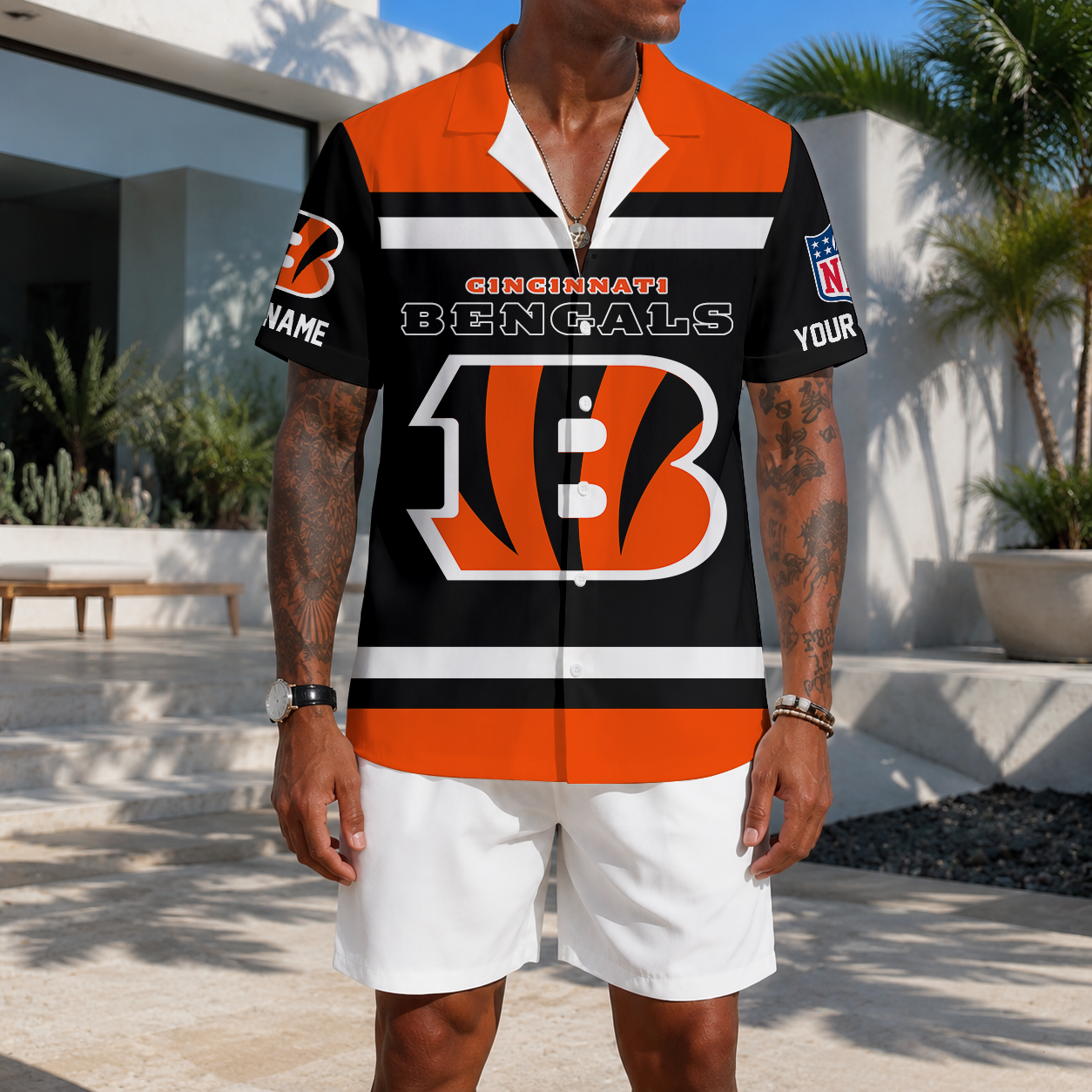 EXCLUSIVE EDITION - NEW CUSTOMIZED NFL16 CCB CINCINNATI BENGALS UNISEX HAWAIIAN SHIRT