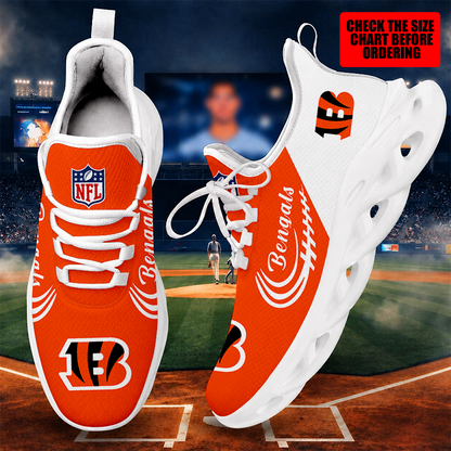 [SPECIAL OFFER] NEW CUSTOMIZED NFL16 CCB CINCINNATI BENGALS MAX SOUL SHOES