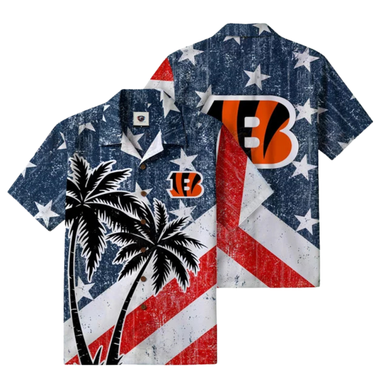 LIMITED EDITION - NEW CUSTOMIZED NFL16 CCB CINCINNATI BENGALS PATRIOTIC 250 USA HAWAIIAN SHIRT
