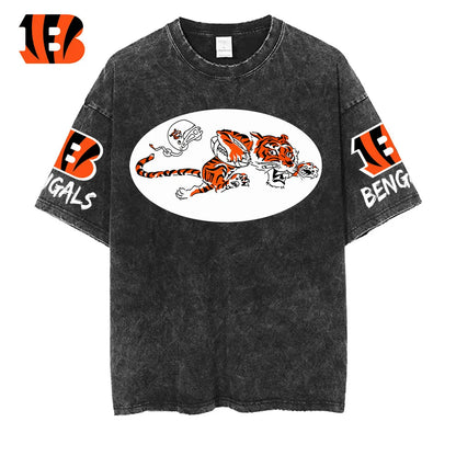 [SPECIAL OFFER] NEW CUSTOMIZED NFL16 CCB CINCINNATI BENGALS MULTICOLOR WASHED TEE