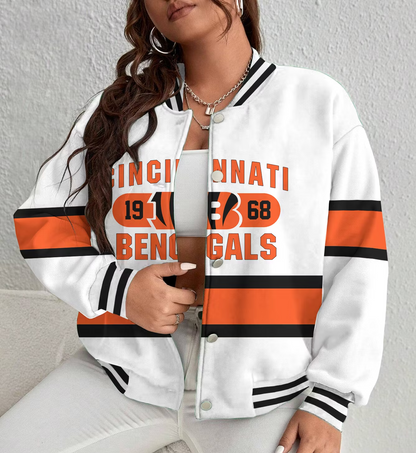 LIMITED EDITION - NEW CUSTOMIZED NFL16 CCB CINCINNATI BENGALS SATIN VARSITY & BASEBALL JACKET