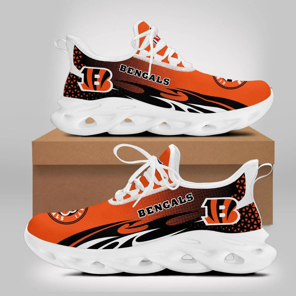 LIMITED EDITION - NEW CUSTOMIZED NFL16 CCB CINCINNATI BENGALS UNISEX MAX SOUL SHOES
