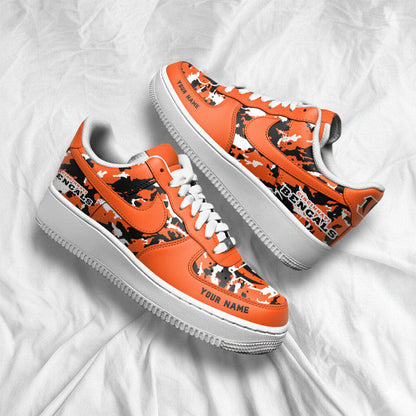 [SPECIAL OFFER] NEW CUSTOMIZED NFL16 CCB CINCINNATI BENGALS AF1 SNEAKERS