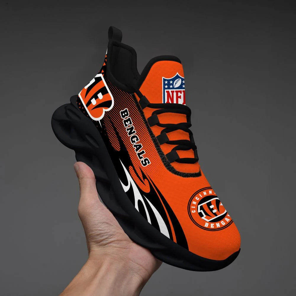 LIMITED EDITION - NEW CUSTOMIZED NFL16 CCB CINCINNATI BENGALS UNISEX MAX SOUL SHOES