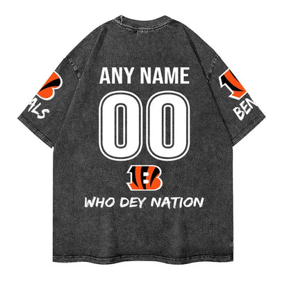 [SPECIAL OFFER] NEW CUSTOMIZED NFL16 CCB CINCINNATI BENGALS MULTICOLOR WASHED TEE