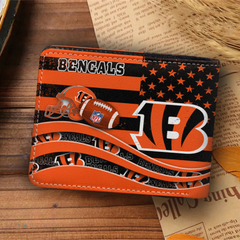 [SPECIAL OFFER] NEW CUSTOMIZED NFL16 CCB CINCINNATI BENGALS LEATHER WALLET