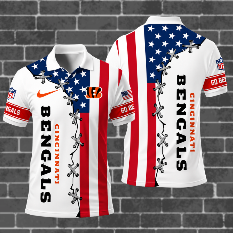[SPECIAL OFFER] NEW CUSTOMIZED NFL16 CCB CINCINNATI BENGALS POLO SHIRT