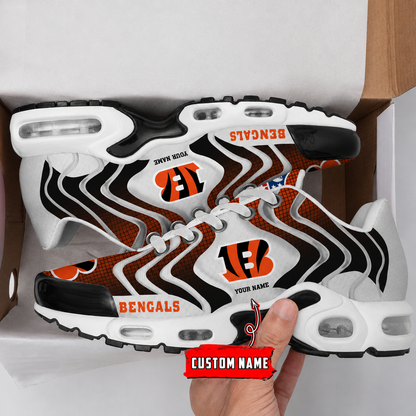 LIMITED EDITION - NEW CUSTOMIZED NFL16 CCB CINCINNATI BENGALS AIR MAX PLUS SNEAKERS